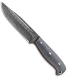 Olamic Cutlery Voykar FT Fixed Blade Knife Gray G-10 (5.75" San Mai Damascus)