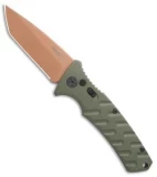 Boker Strike Tanto Desert Warrior Automatic Knife OD Green (3.25" Copper D2)