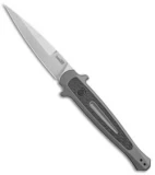 Kershaw Launch 8 Stiletto Automatic Knife Gray/CF (3.5" Stonewash) 7150