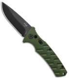 Boker Plus Strike Drop Point Automatic Knife OD Green (3.25" Black D2)