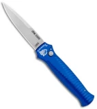 Piranha Mini-Guard Blue Automatic Knife (2.9" Stonewash Plain)