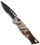 Piranha Amazon Automatic Knife Desert Camo Tactical (3.45" Black Serr)