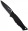 Piranha Amazon Tactical Black Automatic Knife (3.45" Black Plain)