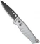 Piranha Amazon Silver Automatic Knife (3.5" Black Plain)