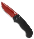 Paragon Snapper Black Automatic Knife Black Aluminum (2.5" Red)