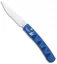 Piranha Virus Automatic Knife Blue (3.25" Mirror Serr)