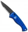 Piranha Fingerling Automatic Knife Blue Tactical (2.5" Black Serr)
