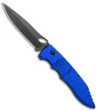 Piranha Mini Predator Blue Tactical Automatic Knife (3.5" Black)