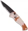 Piranha Fingerling Desert Camo Automatic Knife (2.5" Black Serr)