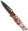 Piranha Amazon Automatic Knife Desert Camo Tactical (3.45" Black)