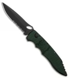 Piranha Mini Predator Tactical Automatic Knife Green (3.5" Black Serr)