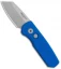 Pro-Tech Runt 5 Reverse Tanto Automatic Knife Textured Blue (1.9" Stonewash)