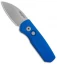Pro-Tech Runt 5 Wharncliffe Automatic Knife Blue (1.9" Stonewash)