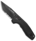 SOG Knives SOG-TAC AU Compact Tanto Automatic Knife Aluminum (2.9" Black Serr)