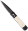 Pro-Tech Godfather Tuxedo Automatic Knife Black/Ivory Micarta (4" Black) 952