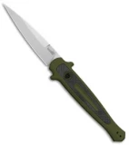 Kershaw Launch 8 Stiletto Automatic Knife Green/CF (3.5" Stonewash)