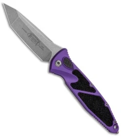 Microtech Socom Elite T/E Automatic Knife Purple (4" Stonewash) 161A-10PU