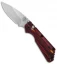 Strider + Pro-Tech SnG Automatic Knife Red/Orange Grain Micarta (3.5" Stonewash)