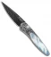 Pro-Tech Ultimate Custom Newport Knife MOP/Steel Shaw Engraving (3" Damascus)