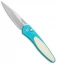 Pro-Tech Newport Automatic Knife Teal/Ivory Micarta (3" Satin)