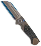 Heretic Knives ADV Butcher Automatic Knife Bronze/Flamed Hardware (4" San Mai)