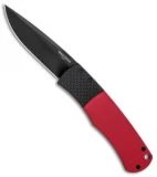 Pro-Tech Magic BR-1 "Whiskers" Automatic Red Aluminum (3.125" Black) BR-1.7
