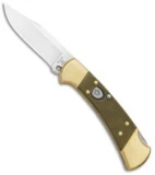 Buck 112 Exclusive Automatic Knife  Green Micarta/Brass (3" Satin)