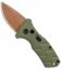 Boker Stubby Strike Desert Warrior CA Legal Auto Knife OD Green (1.9" Copper)