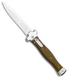 AGA Campolin Zero Bayo Leverlock Automatic Knife Green Aluminum (3.75" Satin)