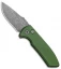 Pro-Tech Les George SBR Automatic Knife OD Green Aluminum (2.6" Acid Wash)