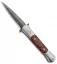 Pro-Tech The Don  Custom Automatic Knife Titanium/Ironwood (3.5" Damascus)