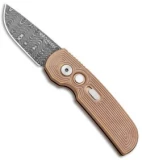 Pro-Tech Calmigo Custom Steel CA Legal Automatic Knife Rose Gold (1.9" Damascus)