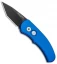 Pro-Tech Runt J4 Tanto Automatic Knife Blue (1.94" Black)