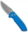 Pro-Tech Les George SBR Automatic Knife Blue Aluminum (2.6" Acid Wash)