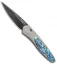 Pro-Tech Custom Newport Automatic Knife Ti/Abalone (3" Nichols Mosaic Damascus)