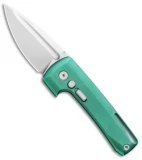 D Rocket Design Harlock Automatic Knife Green Titanium (2" Satin)