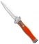 AGA Campolin Zero Dagger Leverlock Automatic Knife Orange G-10 (3.75" Satin)