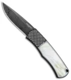 Pro-Tech Magic BR-1 "Whiskers" Custom Knife Gold Lip Pearl (3.125" Damascus)