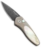 Pro-Tech Custom Sprint Automatic Knife w/ Gold Mother of Pearl (1.95" Damascus)