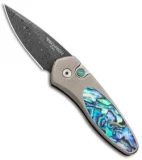 Pro-Tech Sprint Custom Automatic Knife Abalone/Bronze Ti (1.95" Damascus)