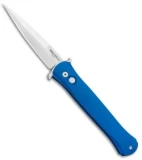 Pro-Tech Don Automatic Knife Solid Smooth Blue Al (3.5" Satin)