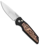 Pro-Tech TR-3 Custom Shaw Steampunk Automatic Knife Copper/Black (3.3" Mirror)