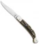 AGA Campolin 9" Sahara Italian Stiletto Automatic Knife Ram Horn (3.8" Mirror)