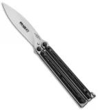 Bradley Kimura Butterfly Balisong Knife Black Carbon Fiber (3.9"  Bead Blast)