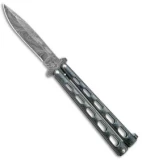 Bear & Son Large Butterfly Knife Galaxy (4" Damascus) 115GXD