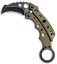 Mantis Vuja De Balisong Karambit Crossover Knife Desert Tan G-10 (2" Black SW)