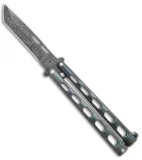 Bear & Son Large Butterfly Tanto Knife Galaxy (4" Damascus) 115TANGXD