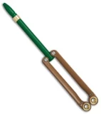 BaliYo by Spyderco Butterfly Pen Fisher Space Pen (Green/Brown) USA Made