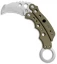 Mantis Vuja De Balisong Karambit Crossover Knife Desert Tan G-10 (2" Satin)