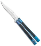 Biegler Bladeworks Custom Stinkfinger Balisong Knife Blue Ti/G-10 (4.4" Satin) 1